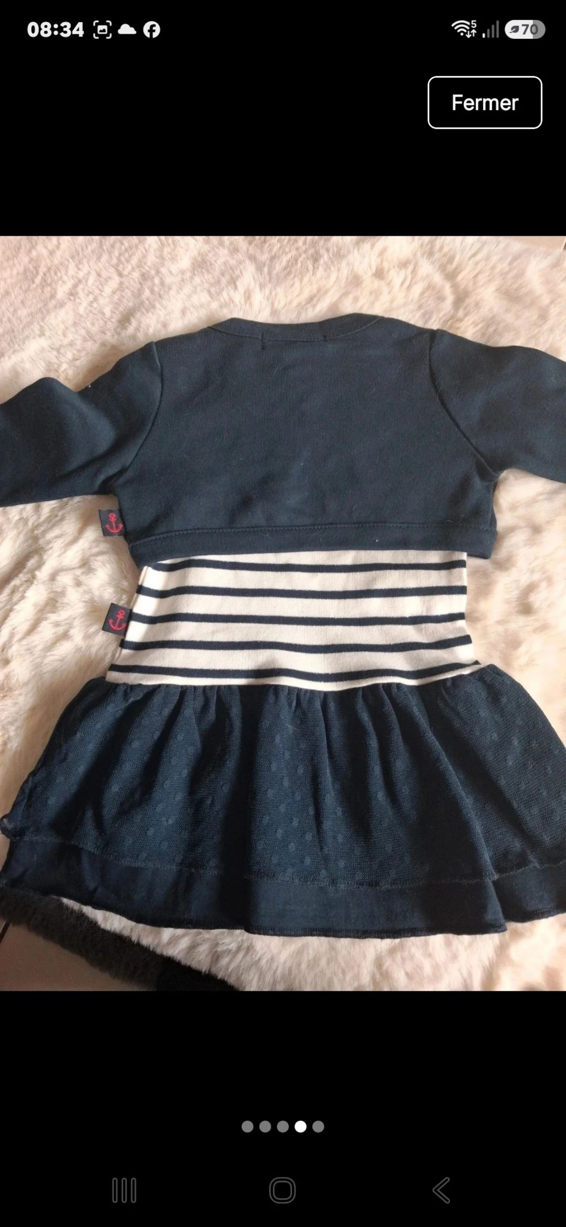 Very pretty baby dress with its bolero – photo 3
